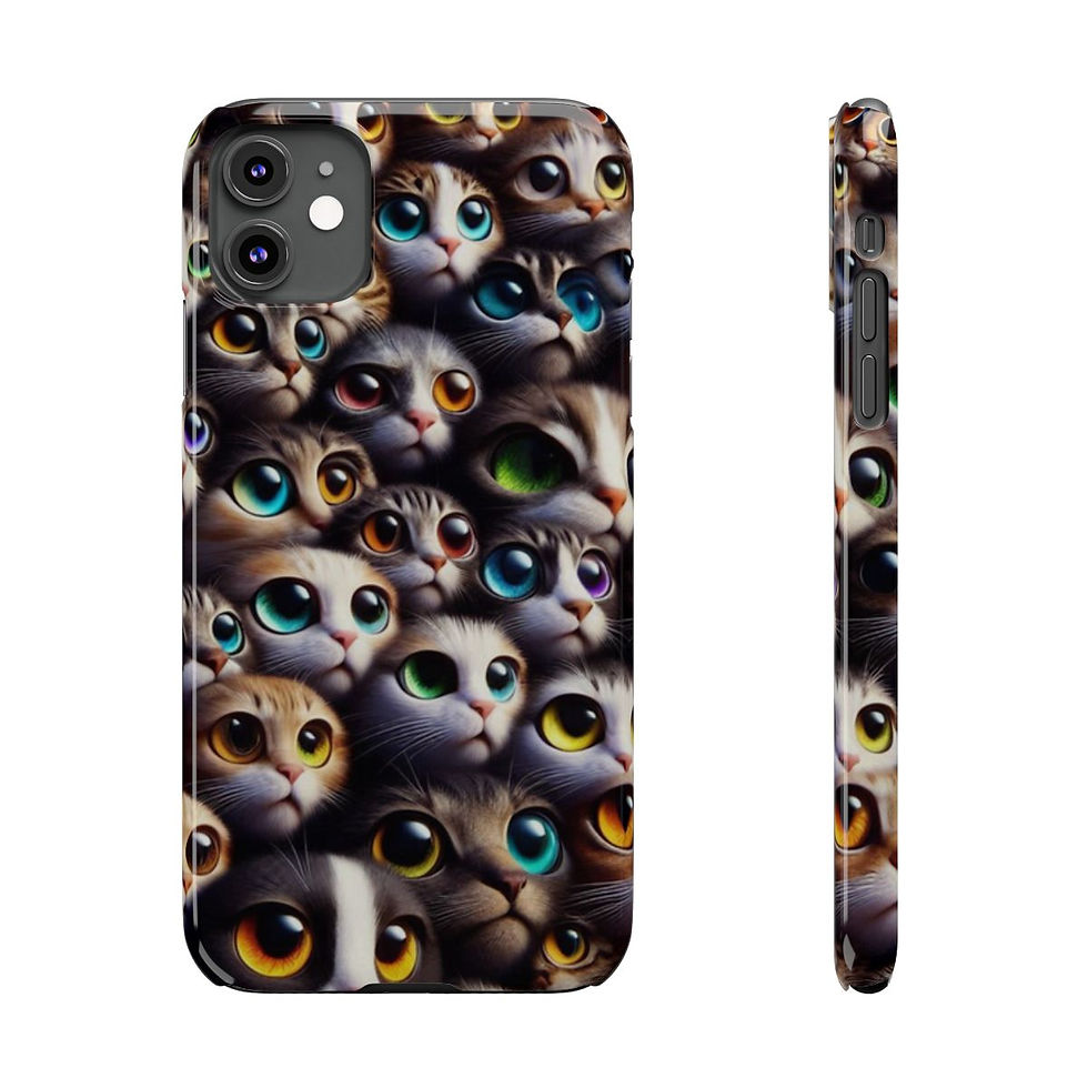 Thumbnail: Beautiful Cat Eyes Halloween Slim iPhone Case