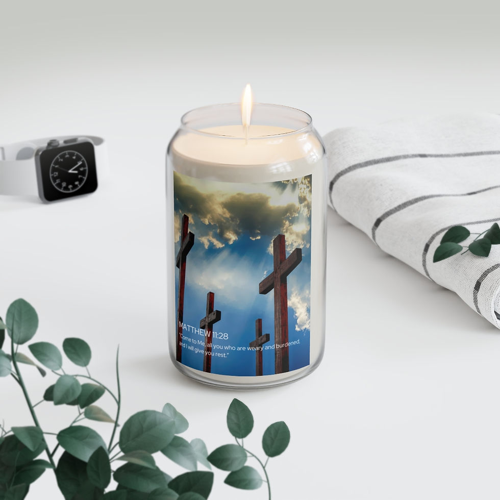 Thumbnail: Matthew 11:28 Bible Verse Scented Candle, 13.75oz