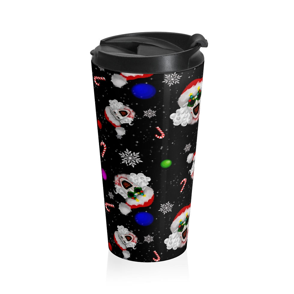 Thumbnail: Terrifier Art the Clown Stainless Steel Travel Mug BLACK