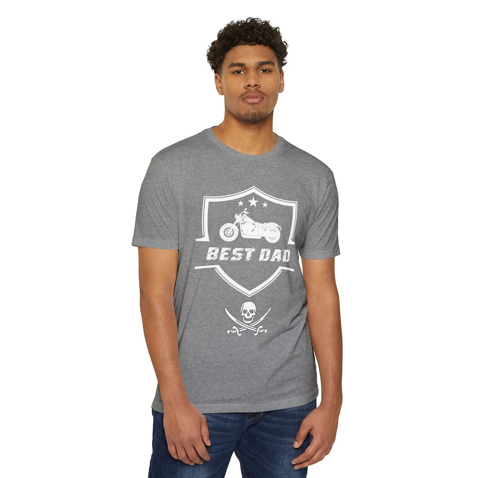 Thumbnail: Best Dad Father's Day Harley Skull Made in USA Jersey T-shirt