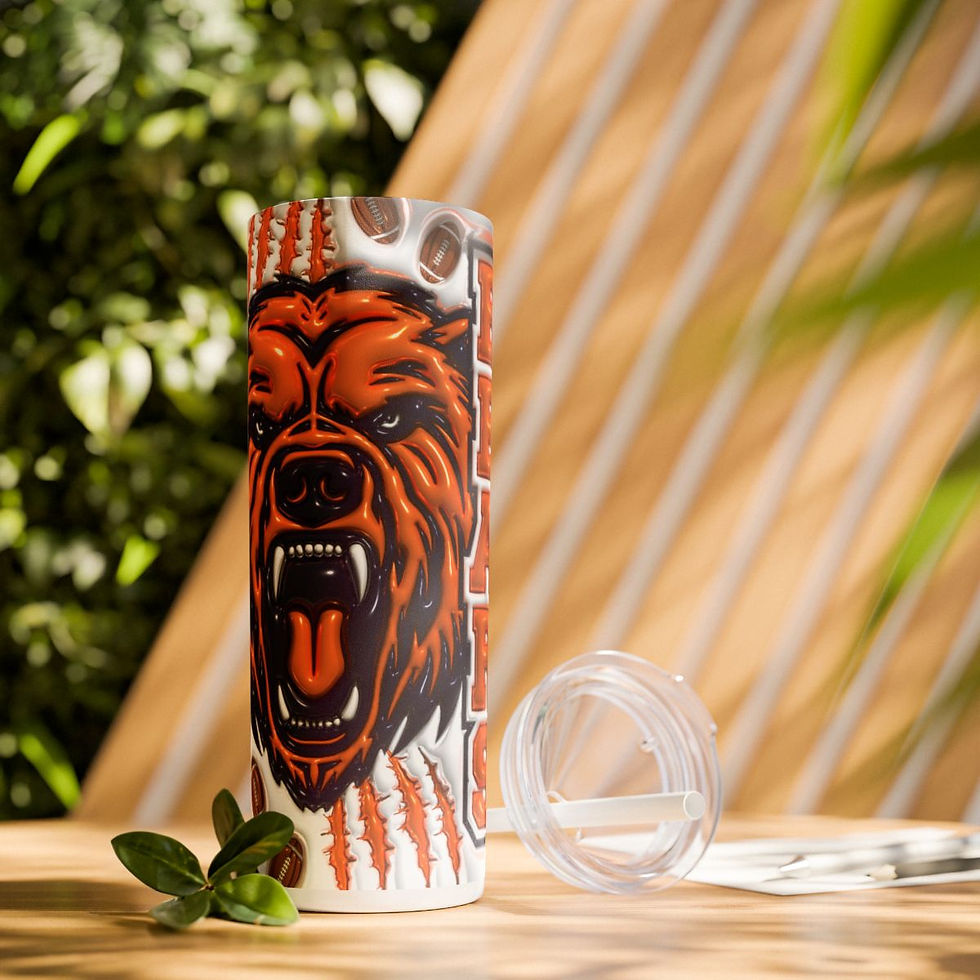 Thumbnail: Chicago Bears Skinny Tumbler with Straw, 20oz