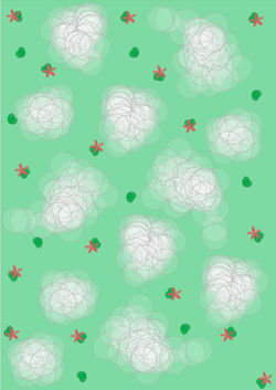 clouds and flowers