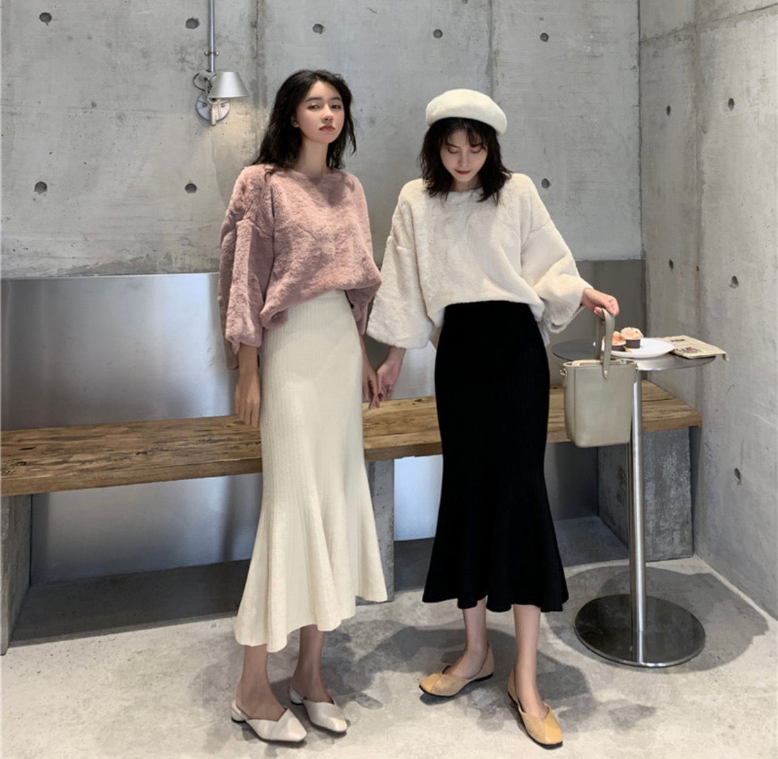 マーメイドニットロングスカート