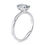 Miniature : Diamant solitaire bague 0.30ct Emeraude -or blanc-