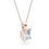 Miniature : Collier diamant solitaire princesse 0.50 carat en or rose