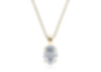 Collier diamant solitaire Ovale 0.30 carat -or jaune-