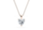 Collier diamant solitaire Cœur 0.30 carat en or rose