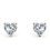 Miniature : Diamants solitaires boucles d'oreilles 0.70ct Cœurs -or jaune-