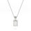 Miniature : Collier diamant solitaire émeraude 0.70 carat en or blanc
