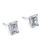 Miniature : Diamants solitaires boucles d'oreilles 0.30ct Emeraudes -or blanc-