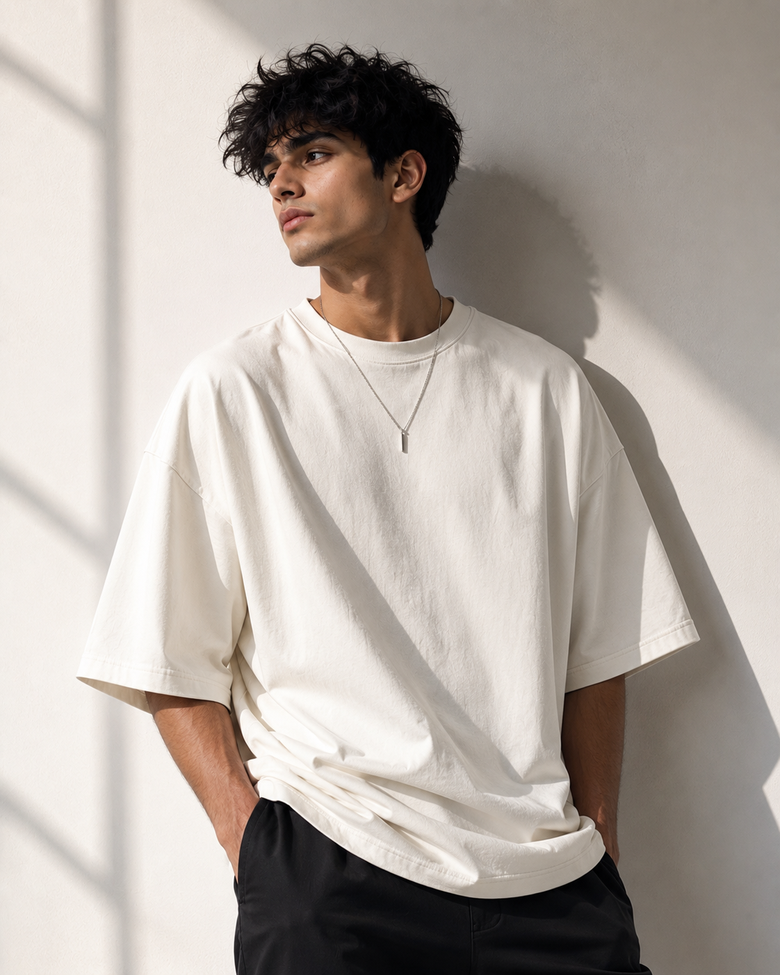 Oversized T-shirts for Men-Offwhite