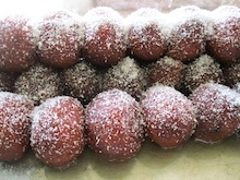 Gulab Jamun with Coconut Flakes