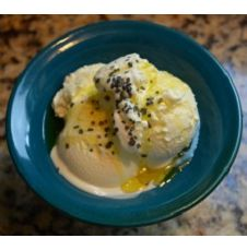 Vanilla Ice Cream with Olive Oil and Sea Salt