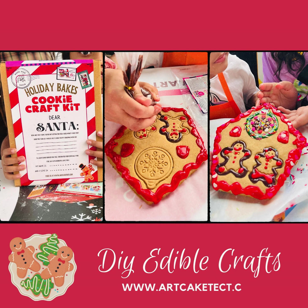 Thumbnail: Christmas holiday crafts cookie kits letters to the north pole with gingerbread house cookie and gingerbread man from India
