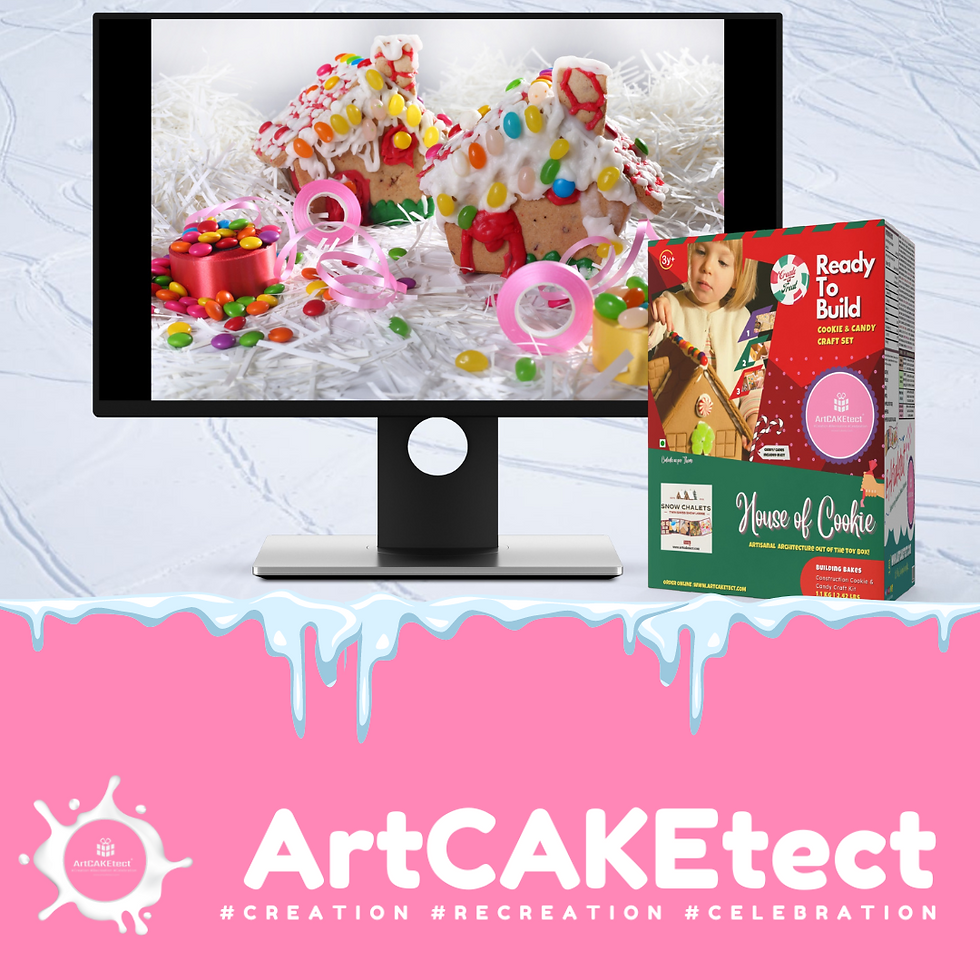 Thumbnail: gingerbread house cookie kits in IndiaTwin Swiss Snow Lodge House of Cookie Kits Gingerbread House Kit ArtCAKEtect Toy treats