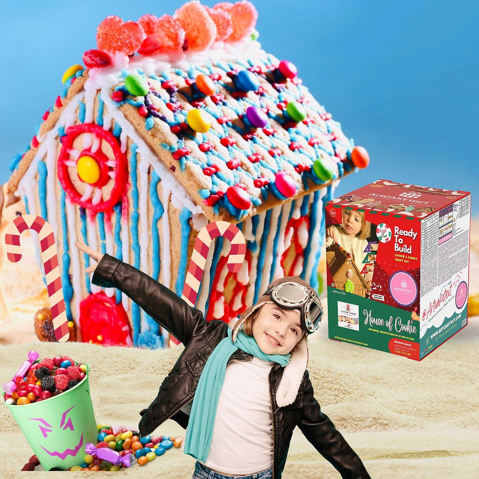 Thumbnail: build a cookie house in beach theme with cookie kits available in india from artcaketect toy treats