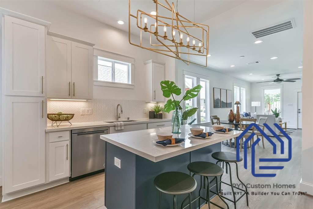 Beautiful island in center of kitchen.