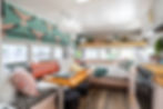 Interior of Poppy the Vintage Glamper/RV.