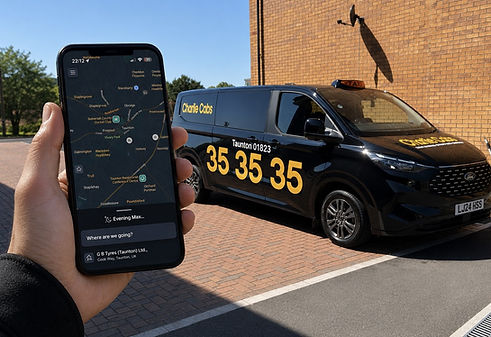Charlie Cabs - Mobile taxi booking app in action with our 8 seater taxi services.jpg