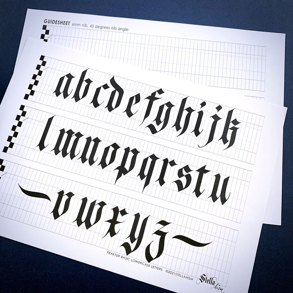 Thumbnail: Fraktur Basic Lowercase Letters  - Digital Workbook