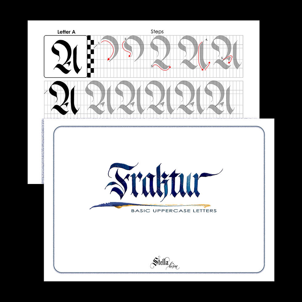 Thumbnail: Bundle Set - Fraktur Basic Lowercase and Uppercase Digital Workbooks