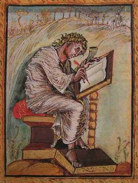 São Mateus, ca. 830 d.C. de um evangelho manuscrito