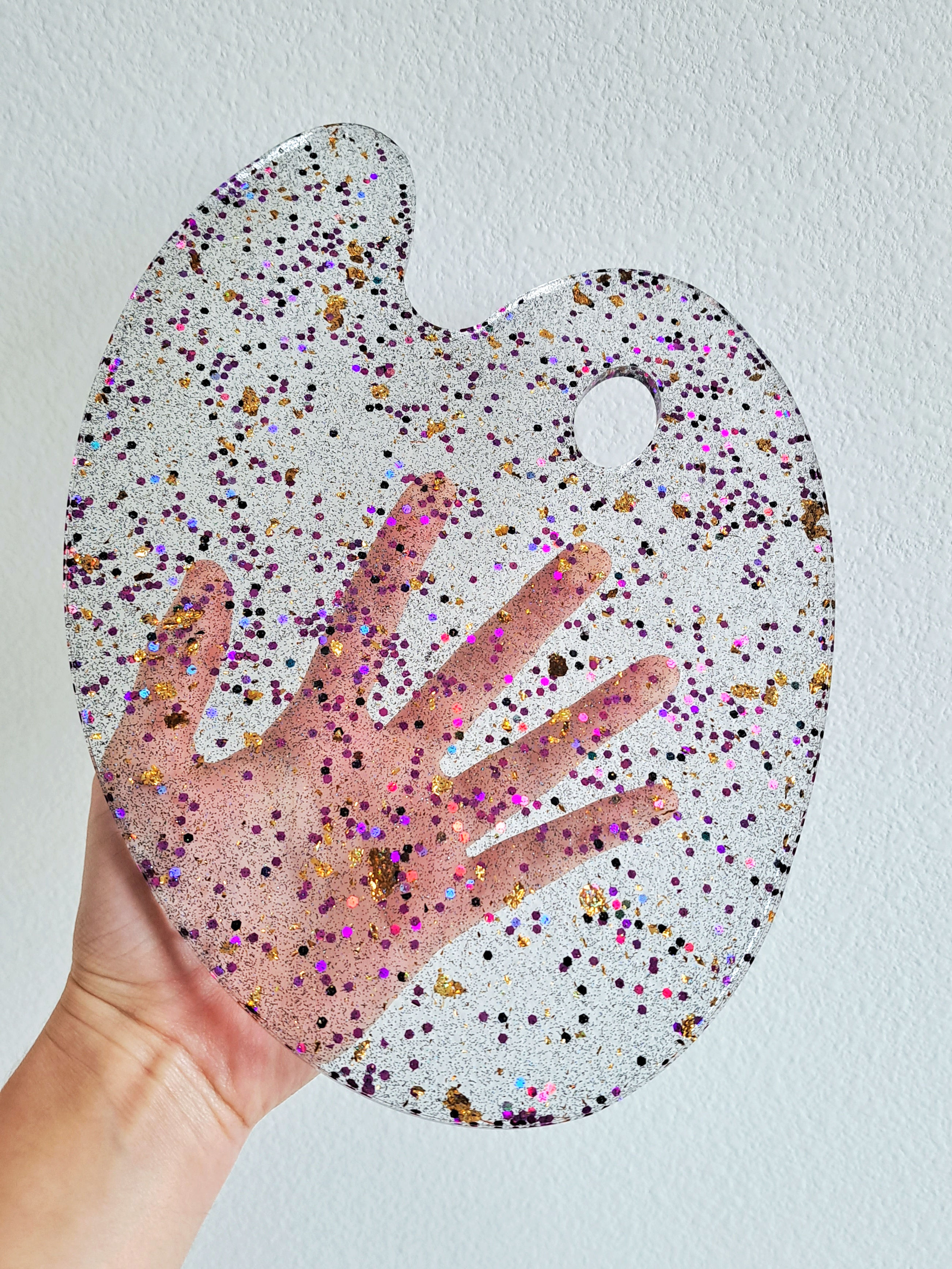 Black, Purple, and Gold Paint Palette