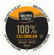 Brown Gold 100% Colombian Coffee Single Cup