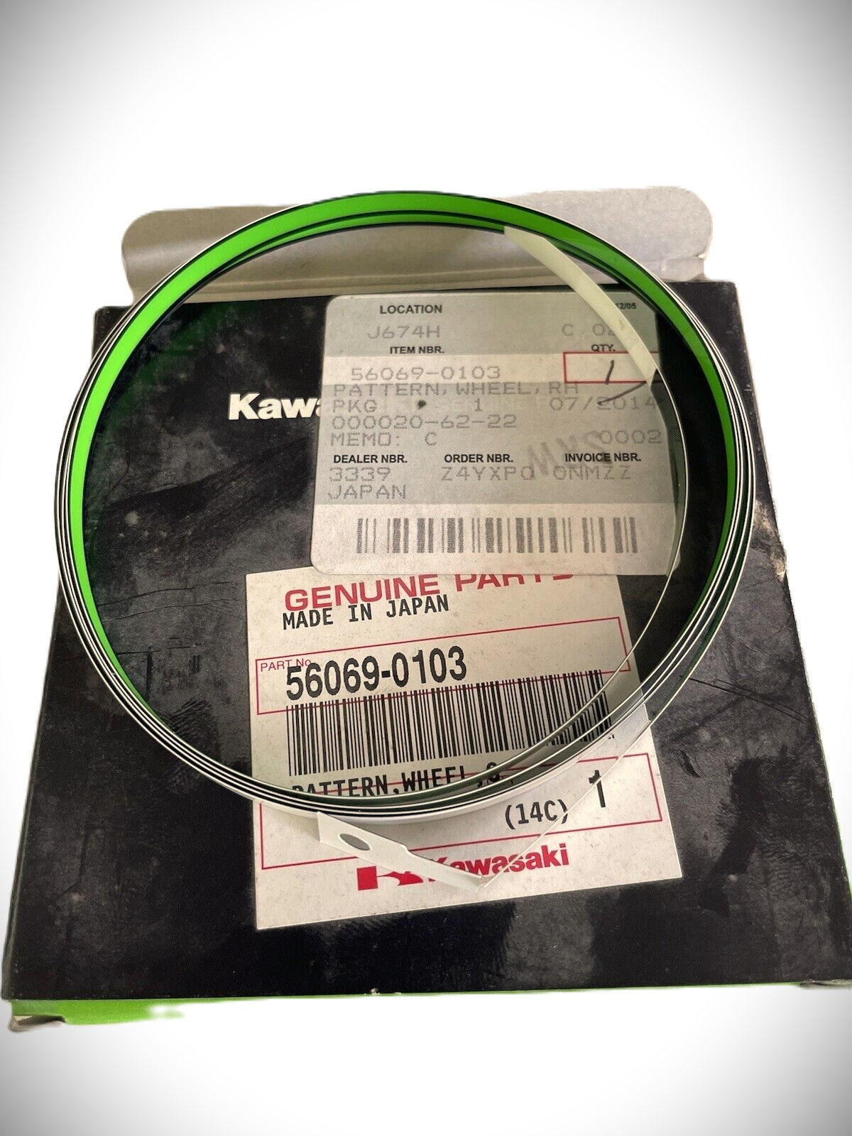 Aufkleber Felge Kawasaki Ninja ZX 6 10 R 56069-0103