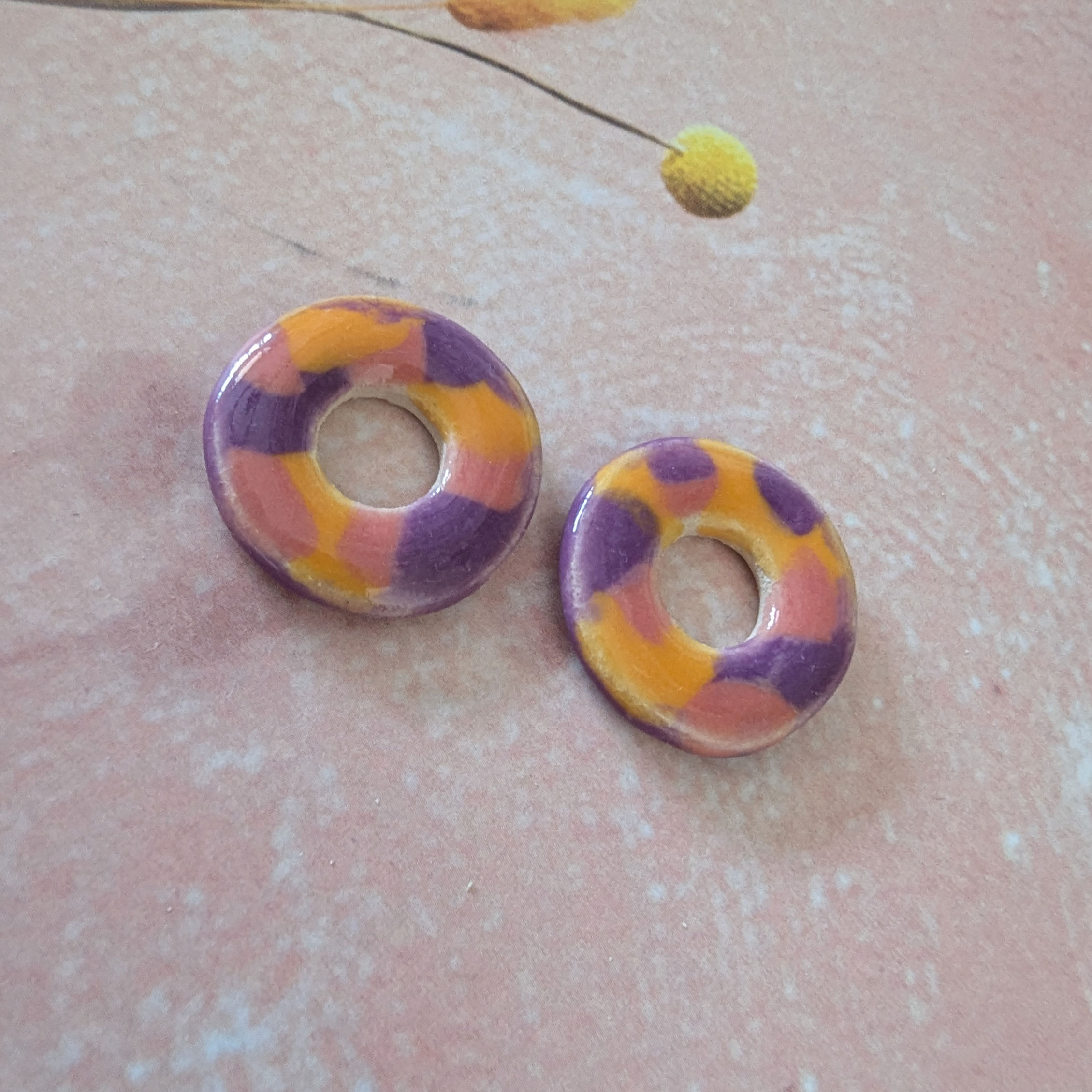 1 Paar Anhänger bunt
