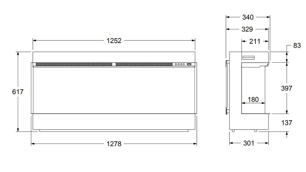 Thumbnail: DLX 1250 HD Electric Media Wall Fire