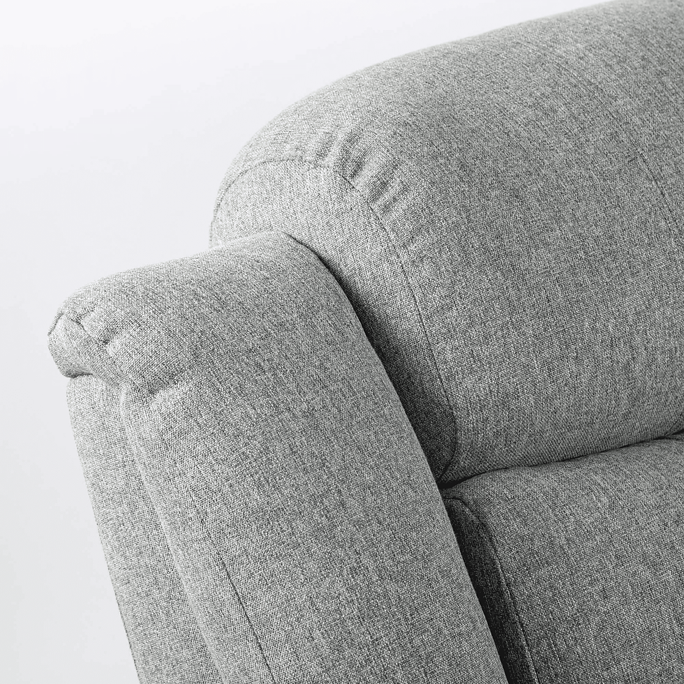 Thumbnail: Tuscany Recliner Fabric 3 Seater Sofa – Light Grey