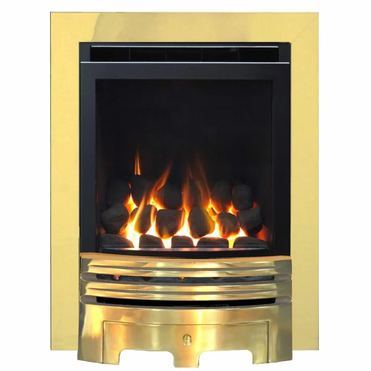 THE GRACE FULL DEPTH OPEN FRONTED COAL GAS FIRE BRASS