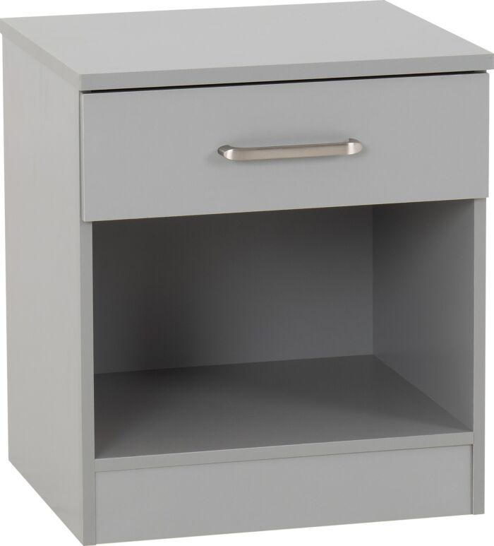 Dunbar 1 Drawer Bedside Dark Grey Compact Storage Unit