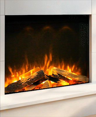 DLX 600 HE Logs Electric Fire Frameless