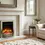 Thumbnail: Celsi Ultra Autograph Brass and Black Inset Electric Fire