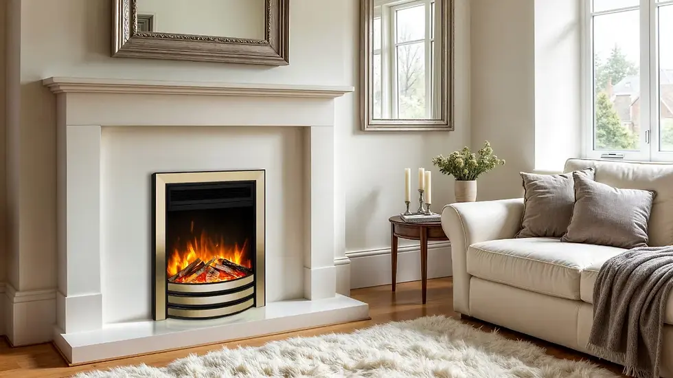 Celsi Ultra Autograph Brass and Black Inset Electric Fire