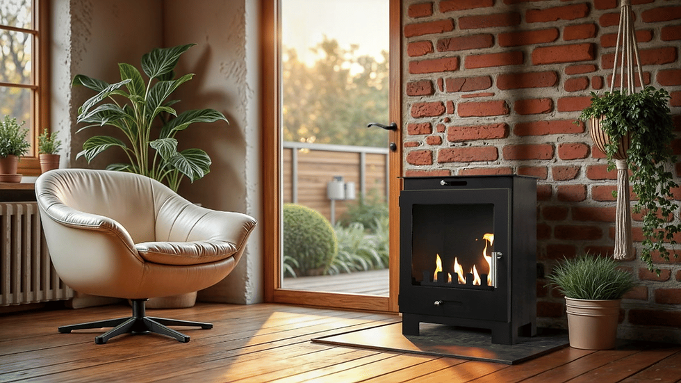 Portway Arundel Bioethanol Stove Steel Black
