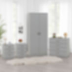Dunbar 2 Door Wardrobe Bedroom Set Light Grey