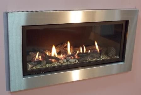 Pinnacle 860 HE Chrome Remote Control Inset Gas Fire