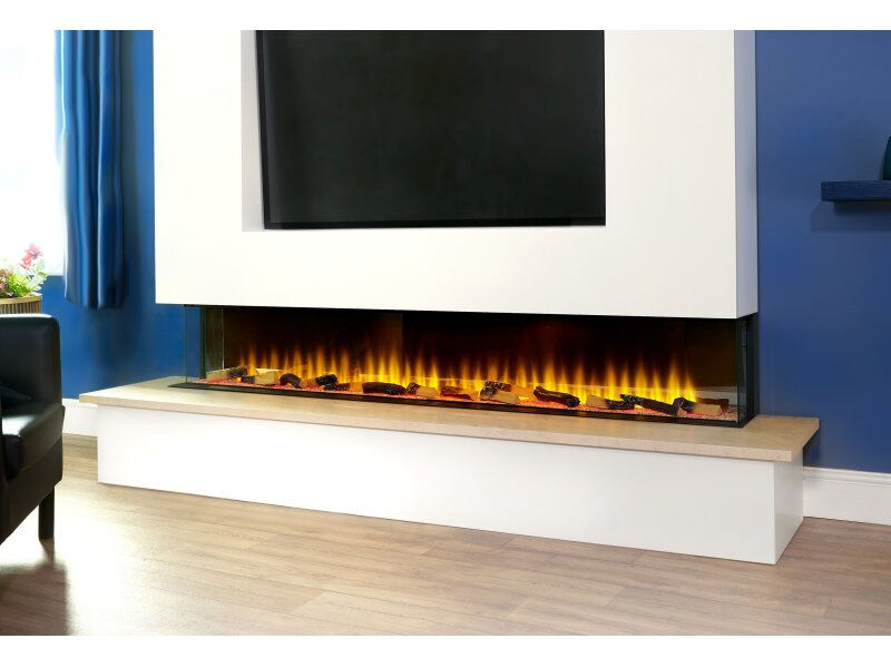 Sahara Electric Inset Wall Fire with Remote Control, 81 Inch