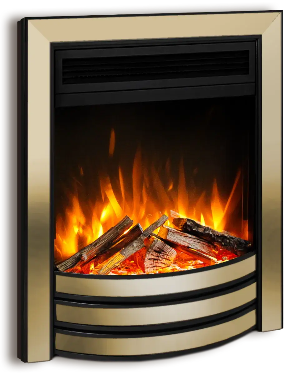 Celsi Ultra Autograph Brass and Black Inset Electric Fire