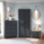 Princeton Trio Bedroom Furniture Set – Grey & Oak Effect
