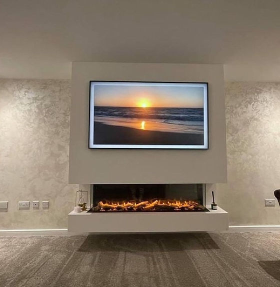 AF 1800 Widescreen Panoramic 3 sided Electric Fireplace | sensofireplaces