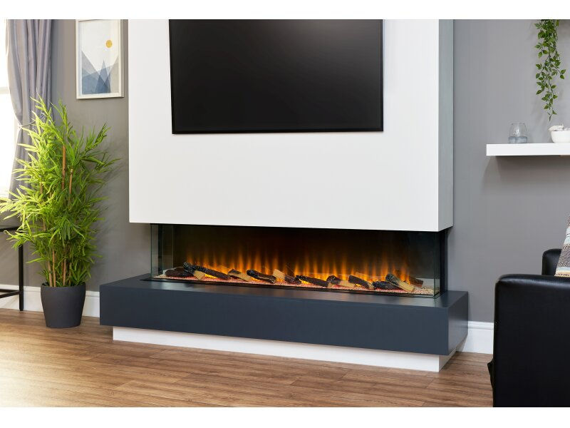 Sahara Electric Inset Wall Fire with Remote Control, 61 Inch