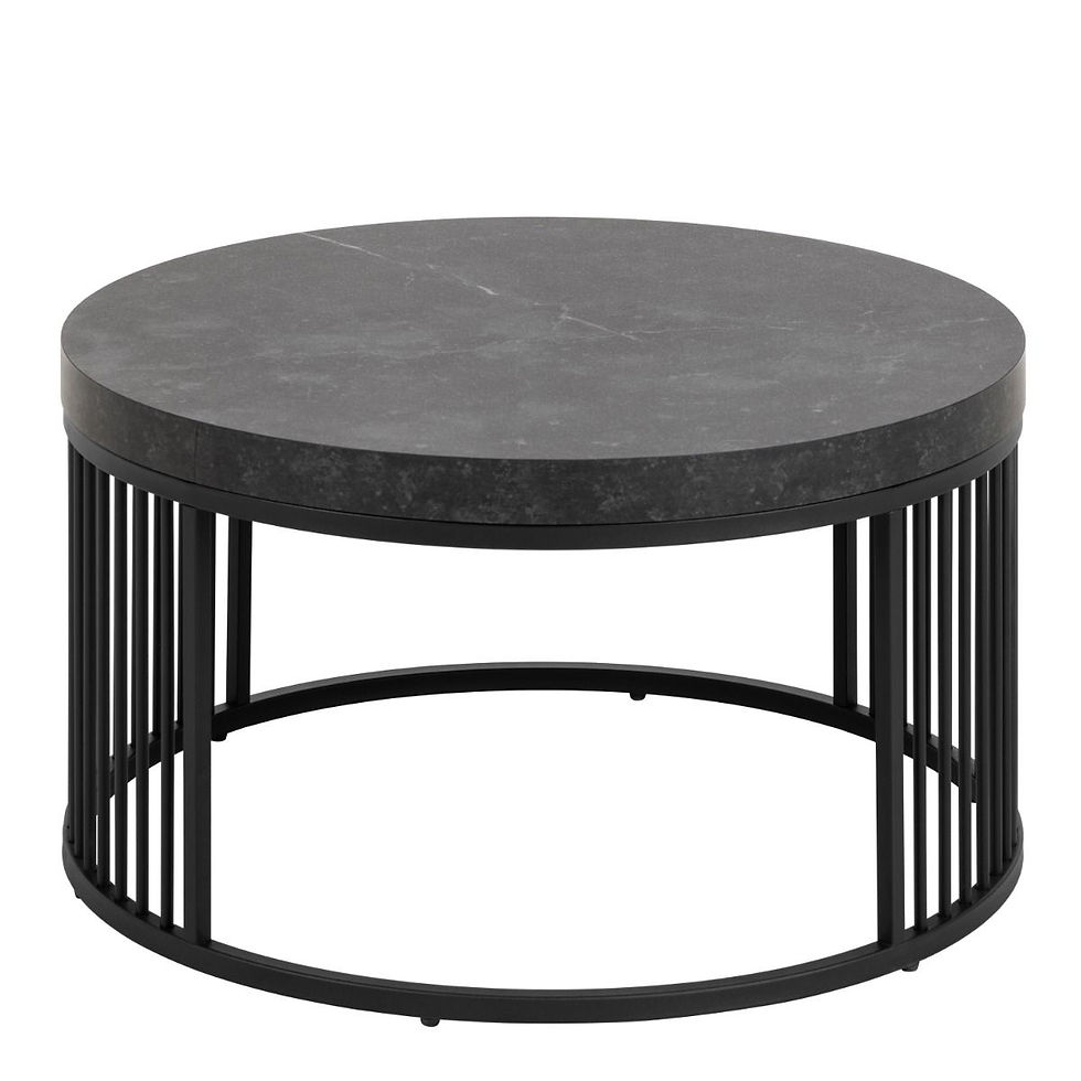 Sorrelton Round Coffee Table in Matt Black