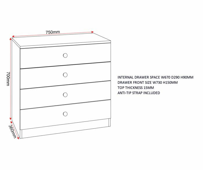 Thumbnail: Devon Trio Set – White and Blue Gloss Bedroom Set