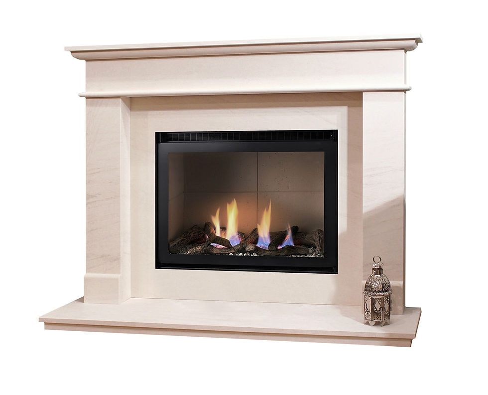Thumbnail: Newton Limestone surround with High Efficiency gas fire