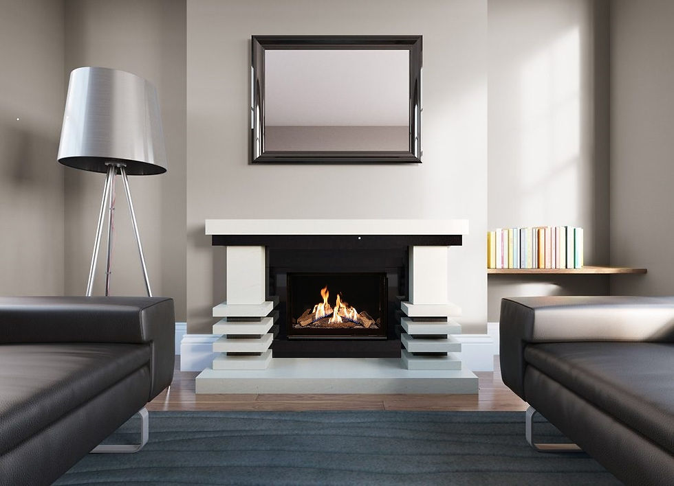 Zenvo Marble Fireplace Suite with High Efficiency Gas Fire