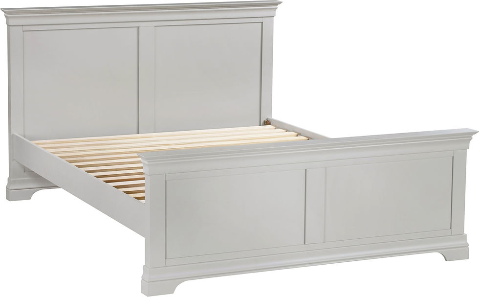 🛏️ Brampton Panel Bed – King Size (5ft) – Pebble Grey